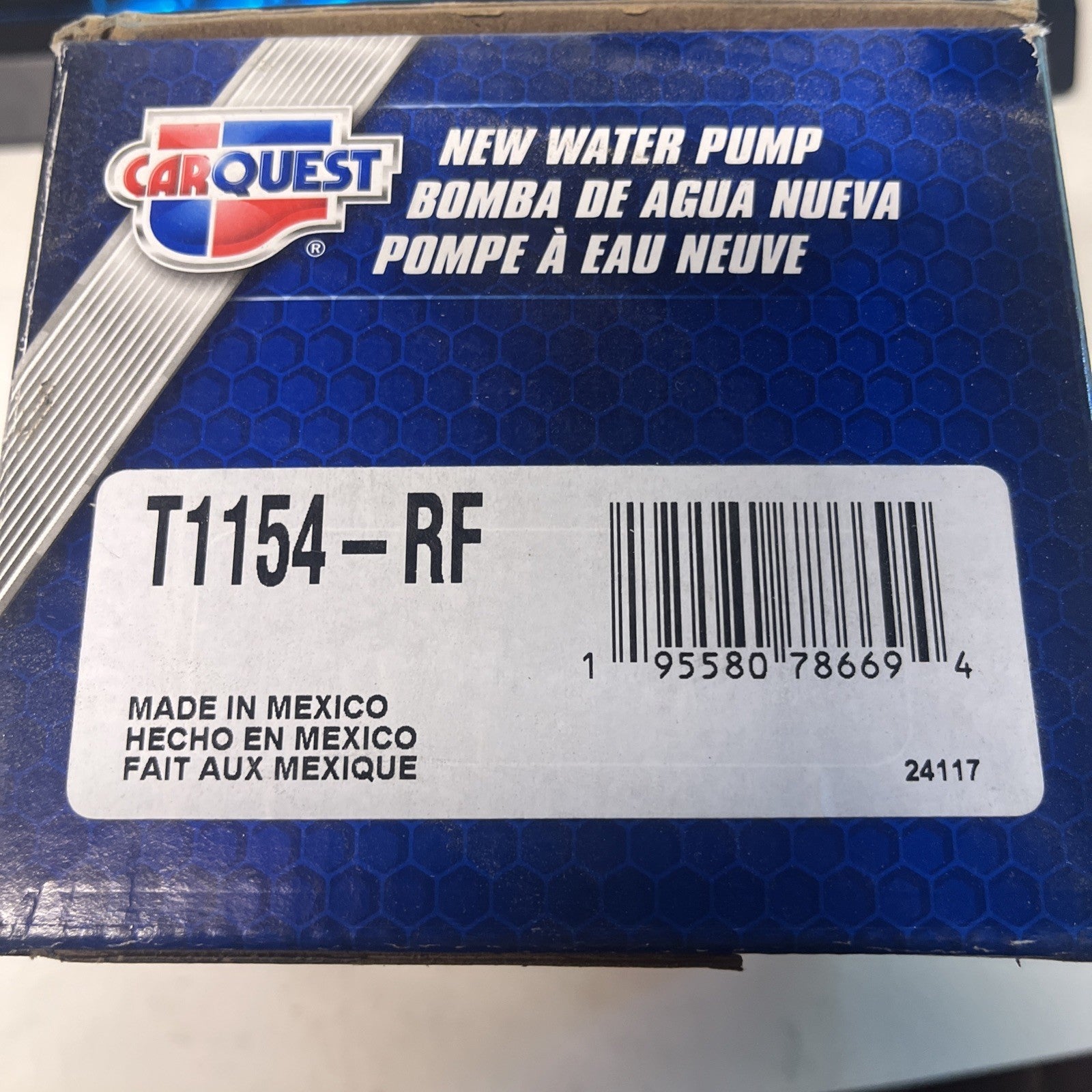 CarQuest Water Pump OEM T1154