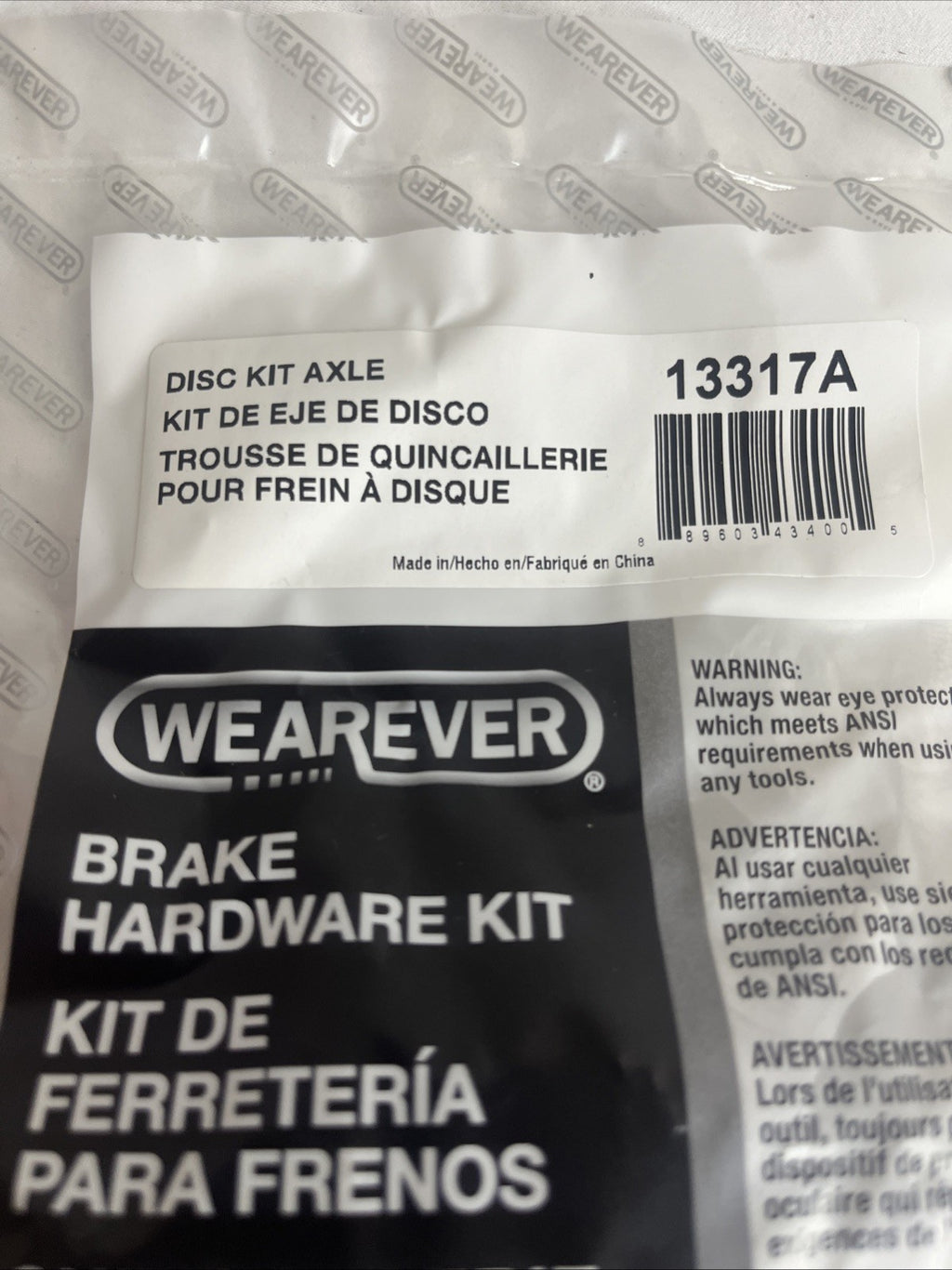 CarQuest WearEver 13317A front disc brake hardware kit with abutment clips - photo 4