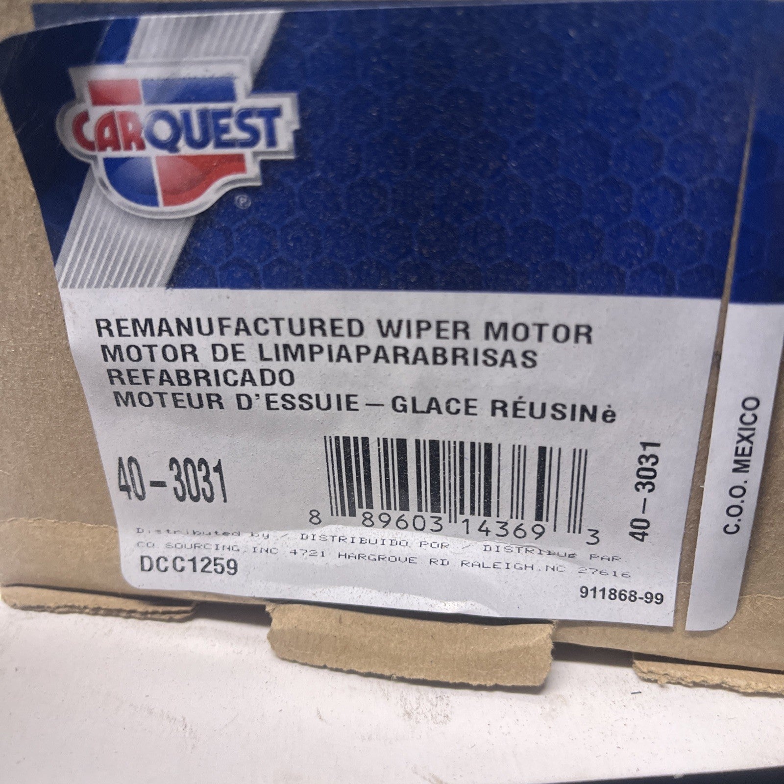 Charger Wiper Motor OEM 40-3031