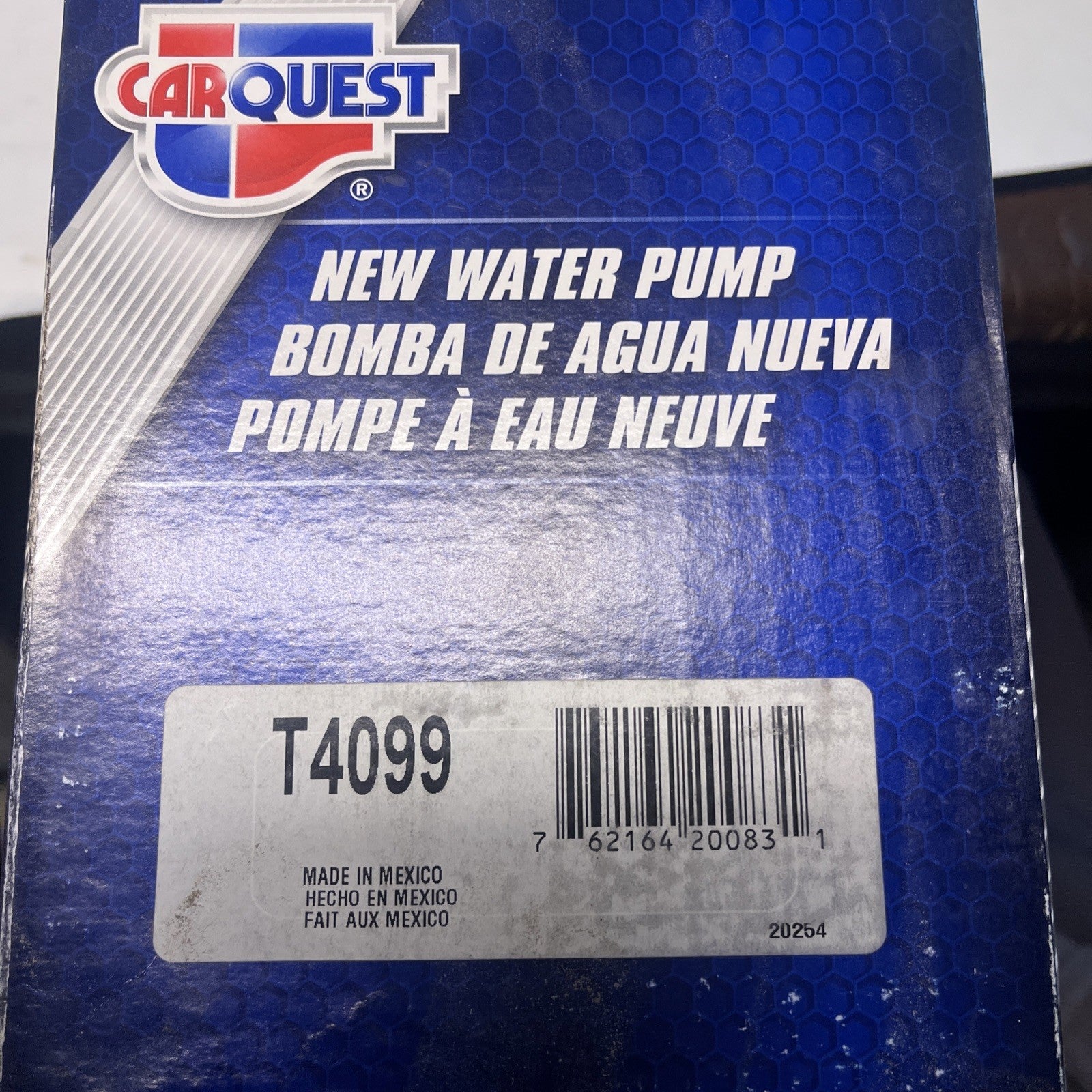 CarQuest Water Pump OEM T4099