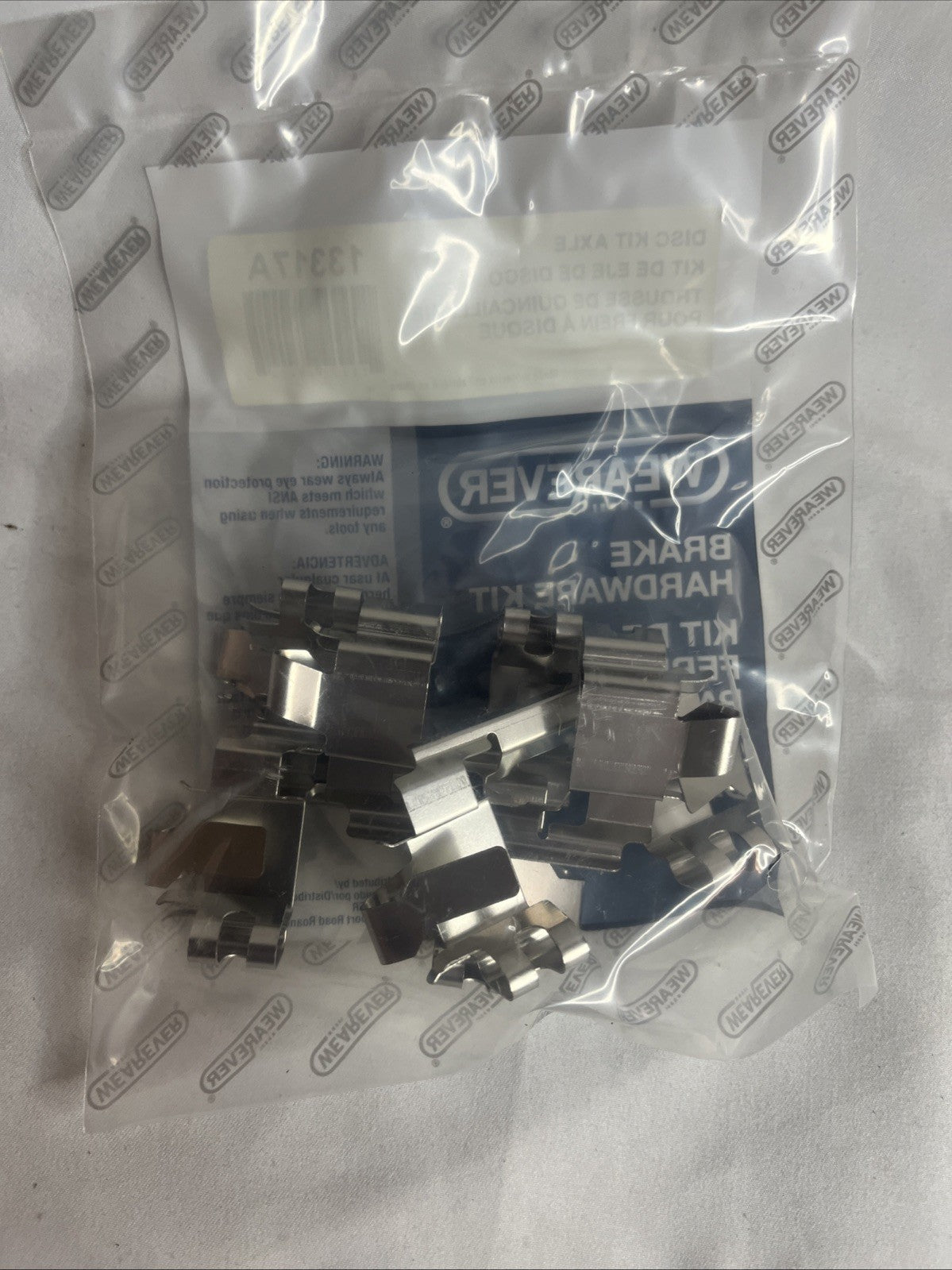CarQuest WearEver 13317A front disc brake hardware kit with abutment clips - photo 3