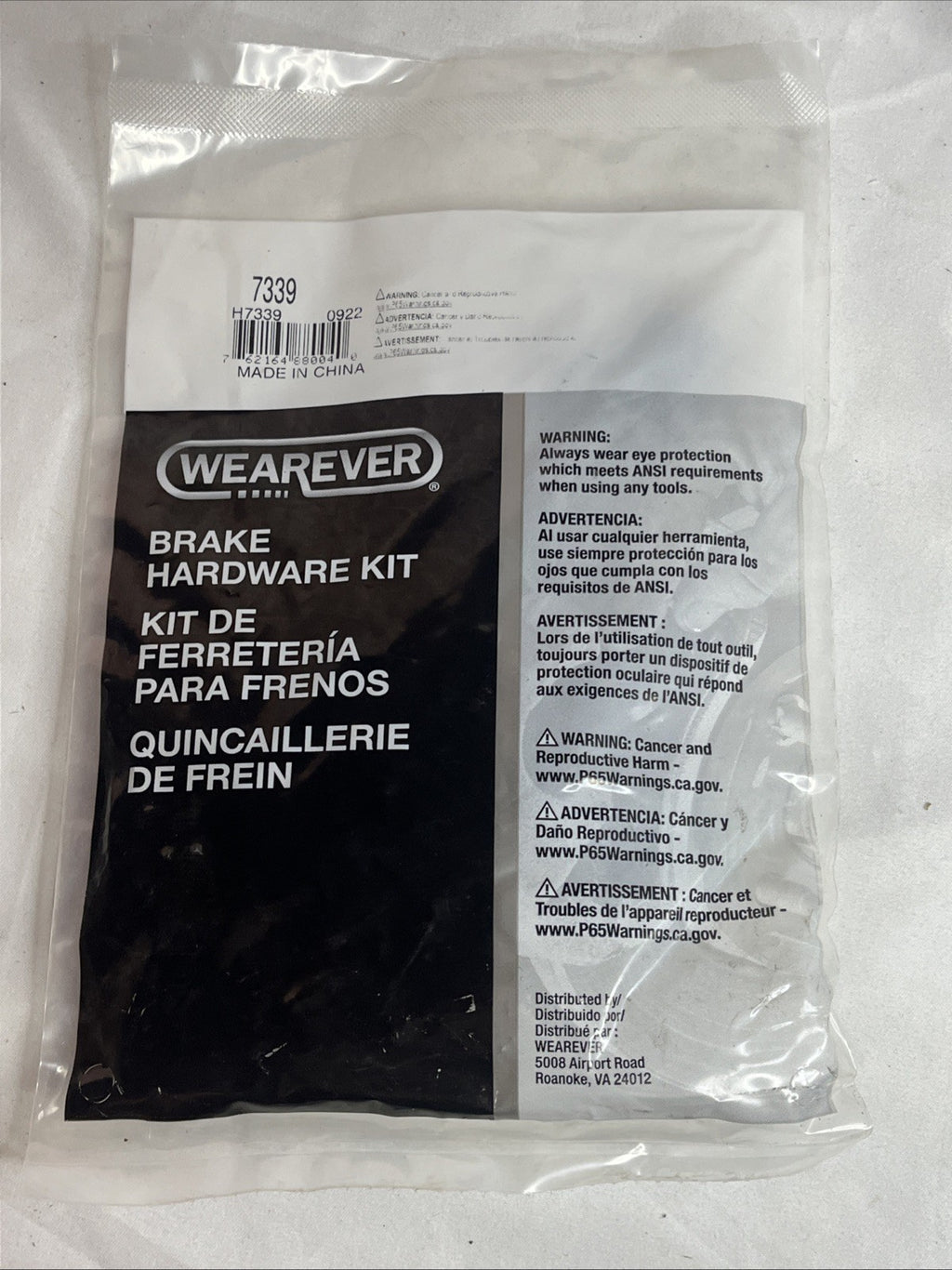 WearEver 7339 rear drum brake hardware kit with springs, pins and clips - photo 2